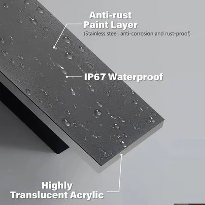 Verthara Premium Aluminium Linear LED Outdoor Wall Light - Backlit Wall Light