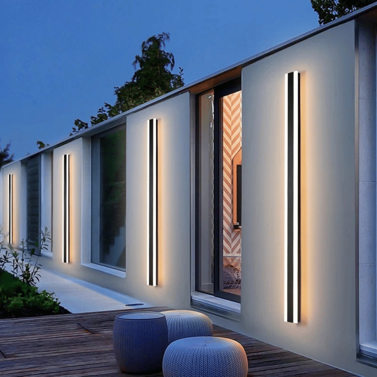 Verthara Premium Aluminium Linear LED Outdoor Wall Light - Backlit Wall Light