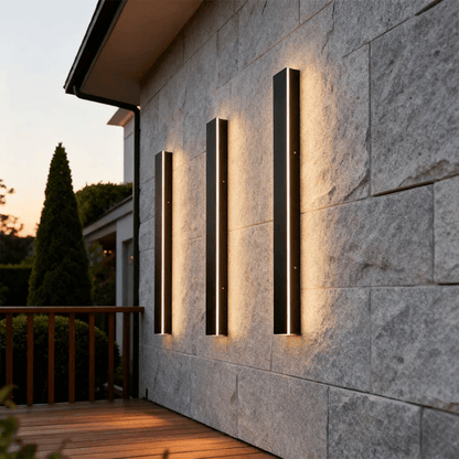 Verthara Premium Aluminium Linear LED Outdoor Wall Light - Backlit Wall Light