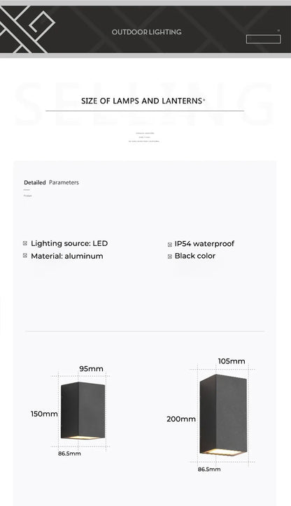 Verthara Premium Aluminium Outdoor Corridor Wall Light
