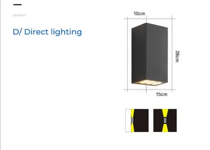 Verthara Premium Aluminium Outdoor Corridor Wall Light E