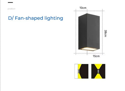 Verthara Premium Aluminium Outdoor Corridor Wall Light F