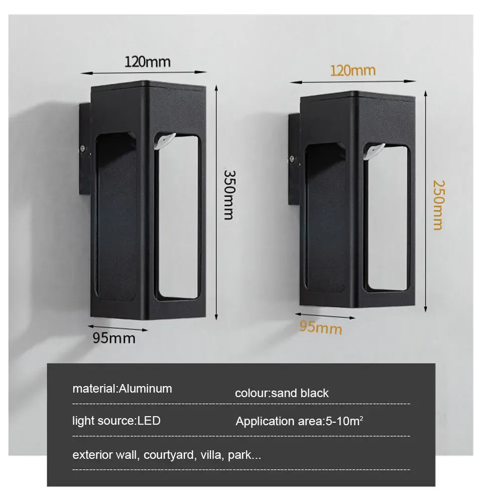 Verthara Premium Aluminium Outdoor Garden Wall Sconce