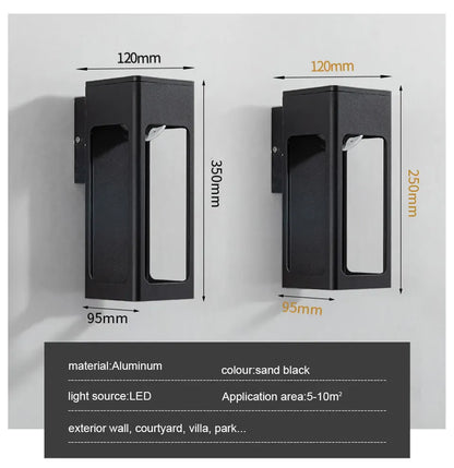 Verthara Premium Aluminium Outdoor Garden Wall Sconce