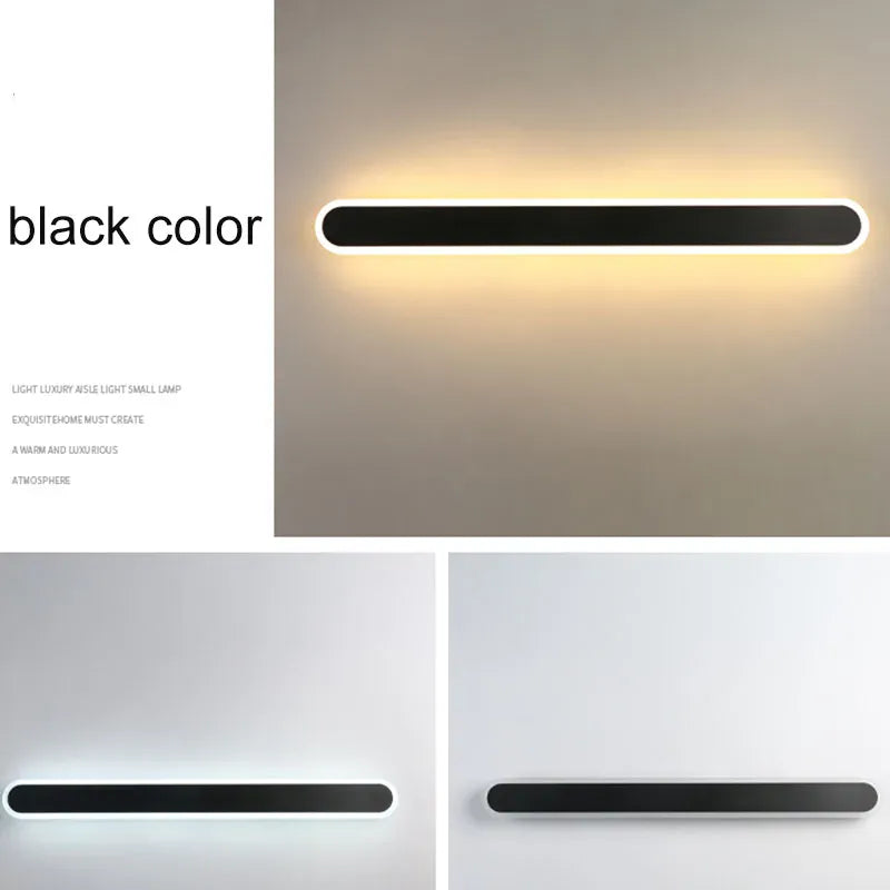 Verthara Premium Aluminium Outdoor LED Wall Light 30x8cm / Black color