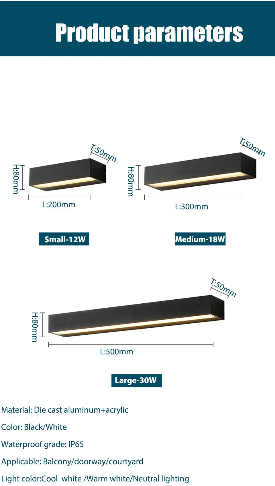 Verthara Premium Aluminium Outdoor Porch Wall Sconce