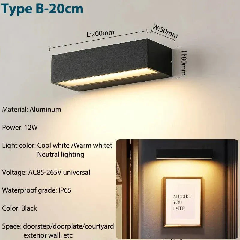Verthara Premium Aluminium Outdoor Porch Wall Sconce