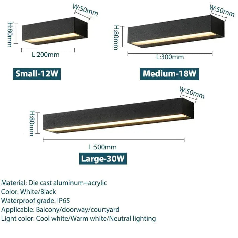 Verthara Premium Aluminium Outdoor Porch Wall Sconce