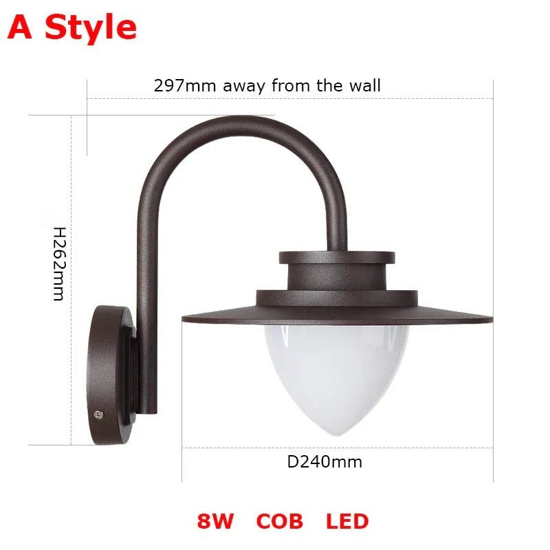 Verthara Premium Aluminium Outdoor Post Light With 3 Heads – Hardwired - Brown Finish - Ideal For Garden - Patio - Walkway - Driveway A wall lamp