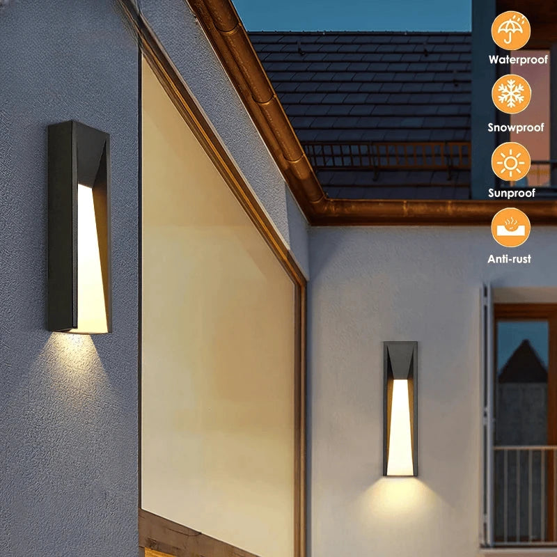Verthara Premium Black Exterior Porch Wall Light