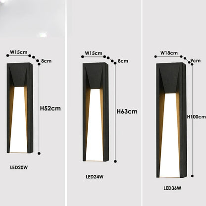 Verthara Premium Black Exterior Porch Wall Light