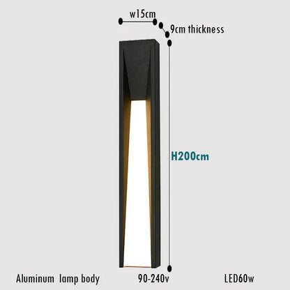 Verthara Premium Black Exterior Porch Wall Light