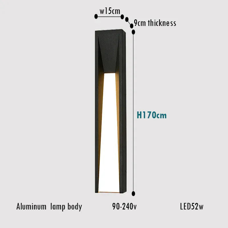 Verthara Premium Black Exterior Porch Wall Light