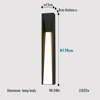 Verthara Premium Black Exterior Porch Wall Light
