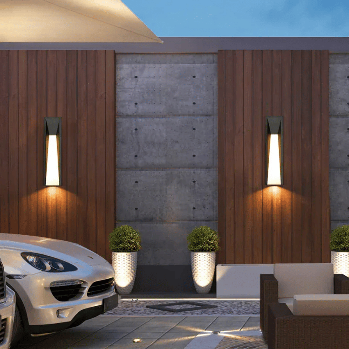 Verthara Premium Black Exterior Porch Wall Light