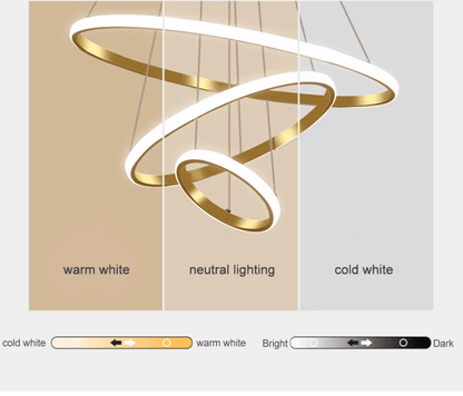 Verthara Premium Black Ring LED Pendant Light | Dimmable & Remote