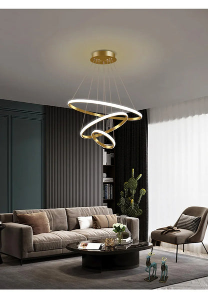 Verthara Premium Black Ring LED Pendant Light | Dimmable & Remote