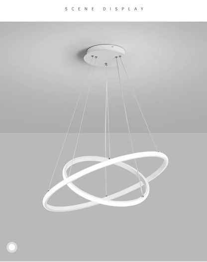 Verthara Premium Black Ring LED Pendant Light | Dimmable & Remote