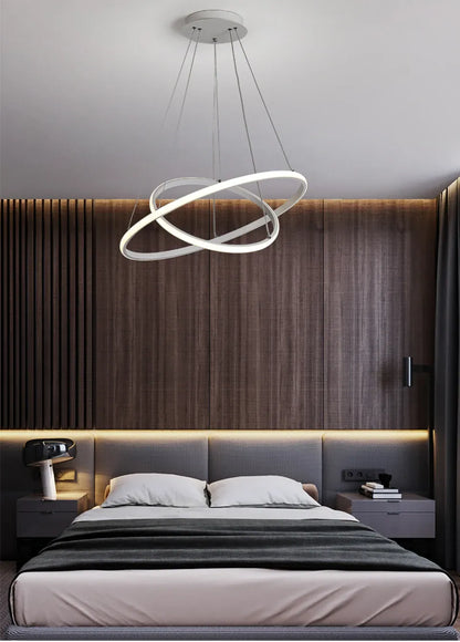 Verthara Premium Black Ring LED Pendant Light | Dimmable & Remote
