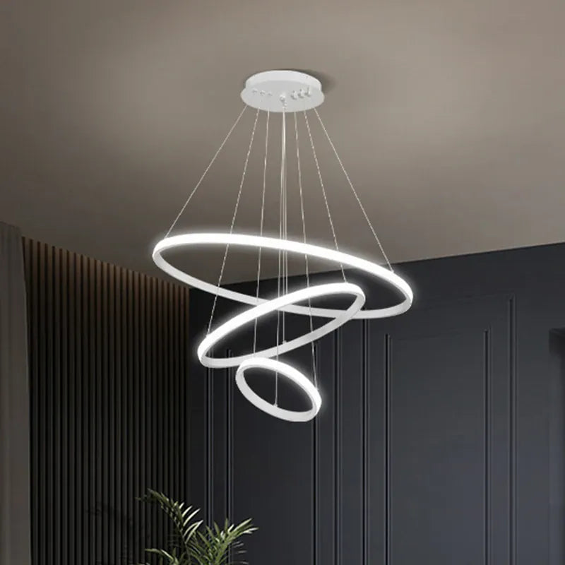Verthara Premium Black Ring LED Pendant Light | Dimmable & Remote