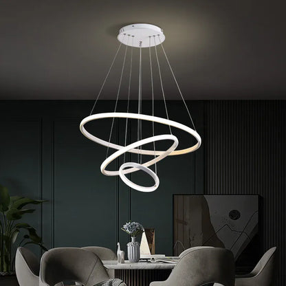 Verthara Premium Black Ring LED Pendant Light | Dimmable & Remote