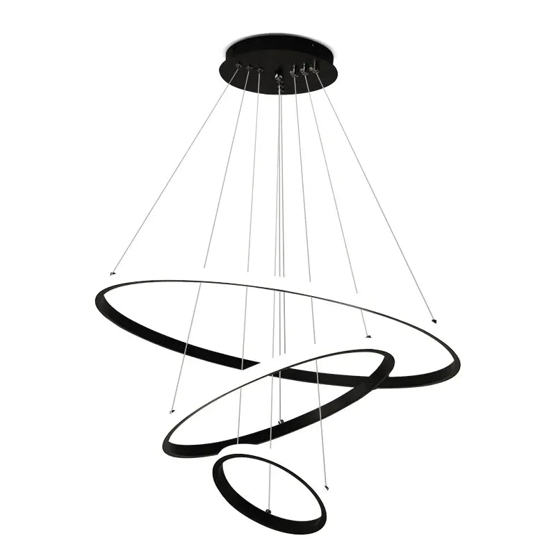 Verthara Premium Black Ring LED Pendant Light | Dimmable & Remote