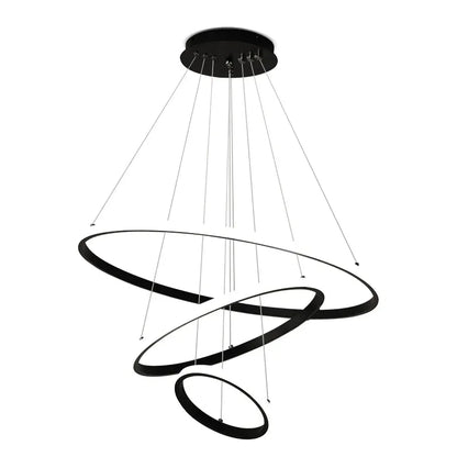 Verthara Premium Black Ring LED Pendant Light | Dimmable & Remote