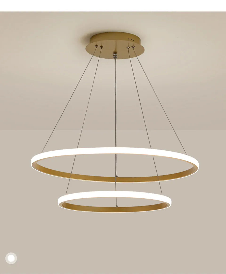 Verthara Premium Black Ring LED Pendant Light | Dimmable & Remote