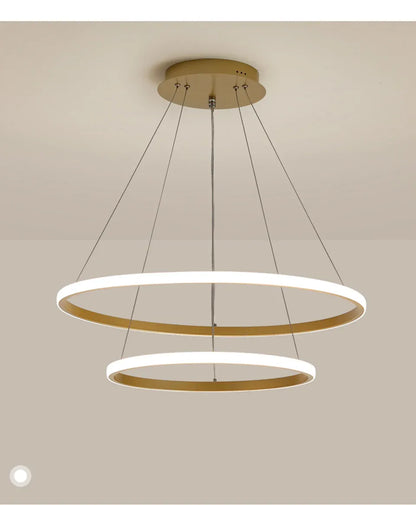 Verthara Premium Black Ring LED Pendant Light | Dimmable & Remote