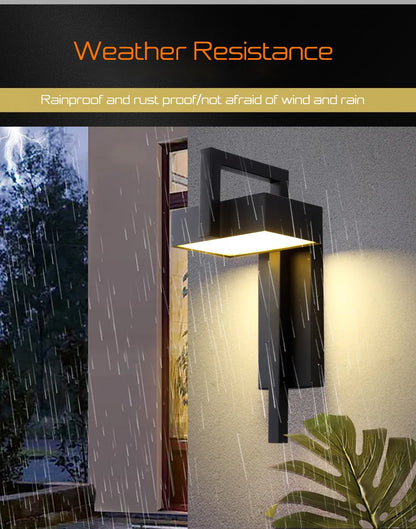 Verthara Premium Black Stainless Steel Outdoor Wall Light