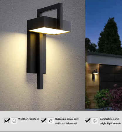 Verthara Premium Black Stainless Steel Outdoor Wall Light