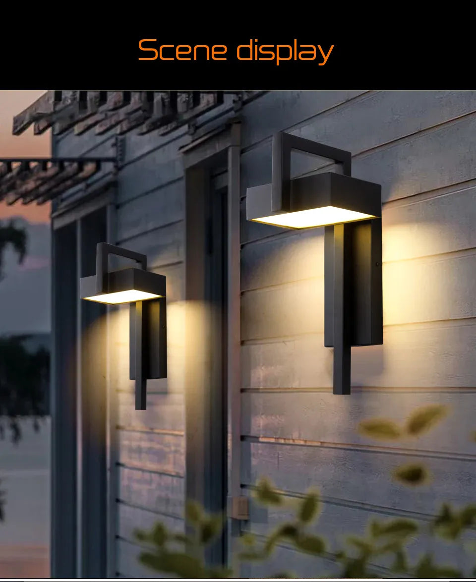 Verthara Premium Black Stainless Steel Outdoor Wall Light