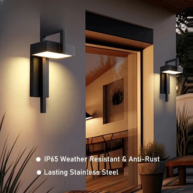 Verthara Premium Black Stainless Steel Outdoor Wall Light
