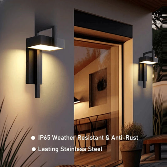 Verthara Premium Black Stainless Steel Outdoor Wall Light