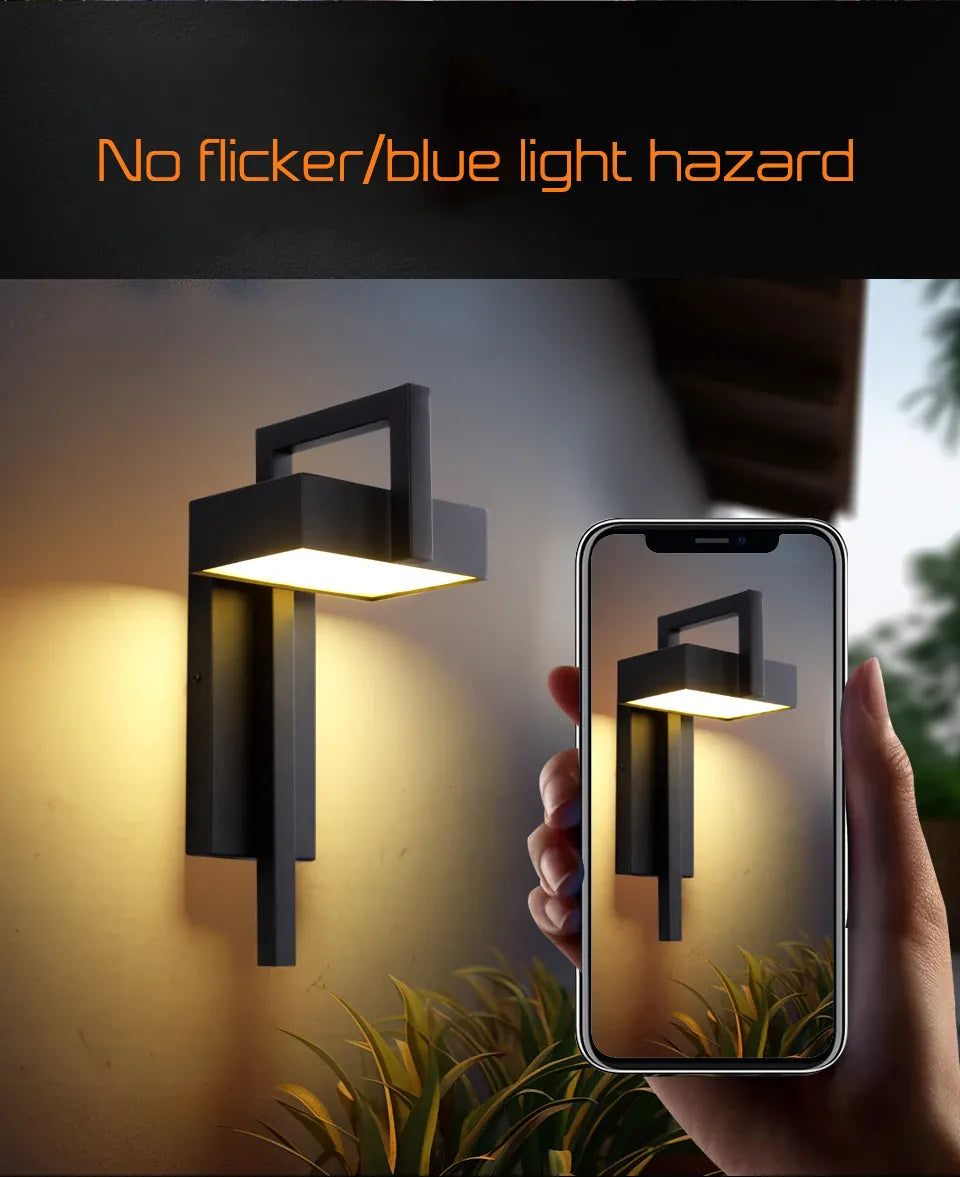 Verthara Premium Black Stainless Steel Outdoor Wall Light