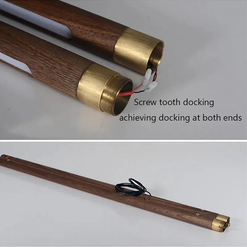 Verthara Premium Black Walnut & LED Strip Pendant Light