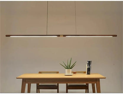 Verthara Premium Black Walnut & LED Strip Pendant Light