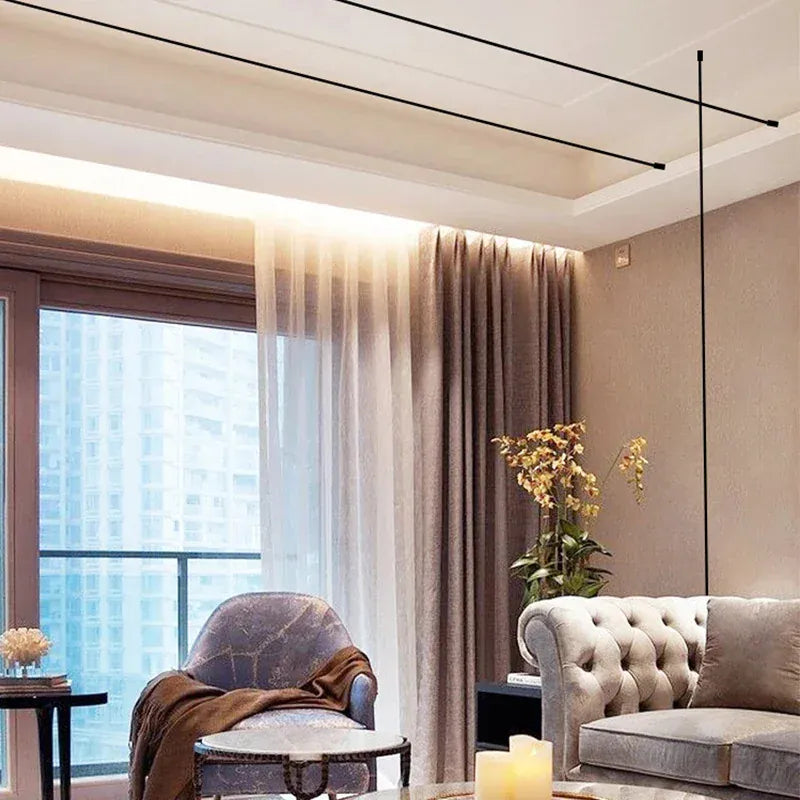 Verthara Premium Black & White Linear Skyline LED Wall Lamp