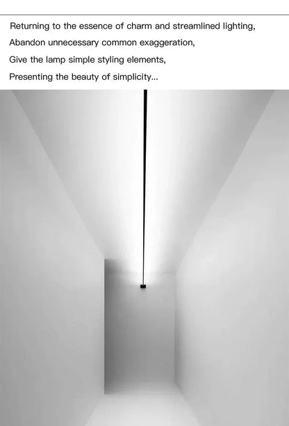 Verthara Premium Black & White Linear Skyline LED Wall Lamp