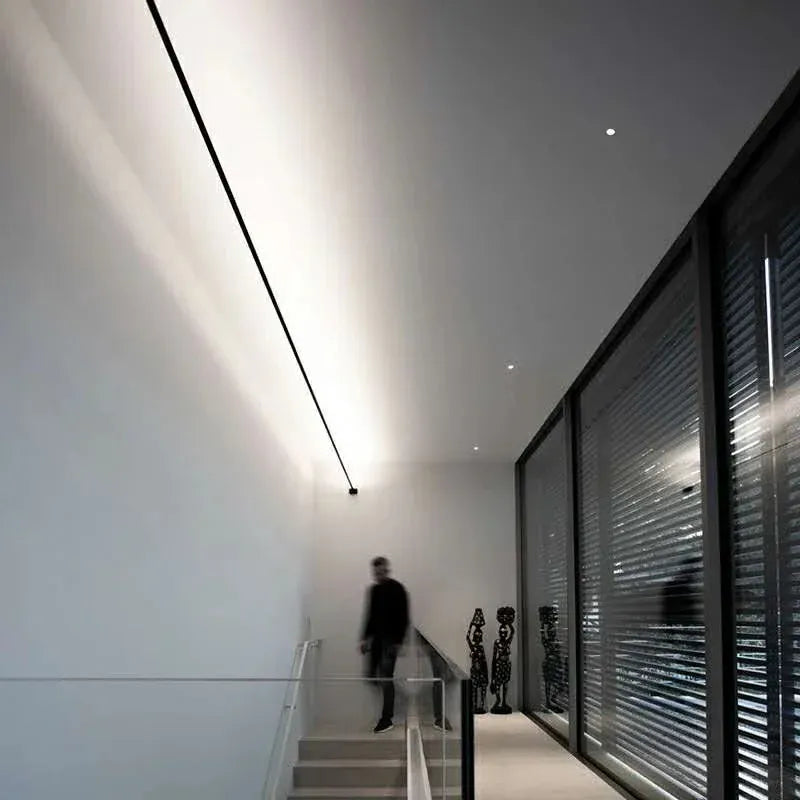 Verthara Premium Black & White Linear Skyline LED Wall Lamp