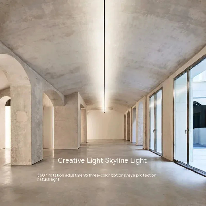 Verthara Premium Black & White Linear Skyline LED Wall Lamp