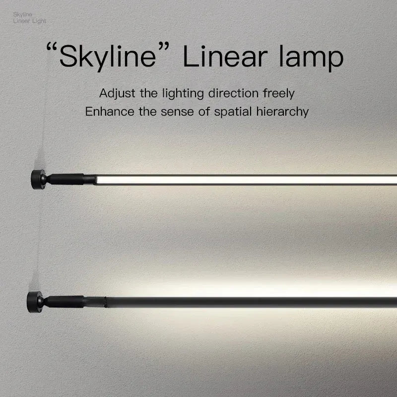 Verthara Premium Black & White Linear Skyline LED Wall Lamp