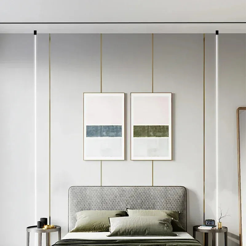 Verthara Premium Black & White Linear Skyline LED Wall Lamp