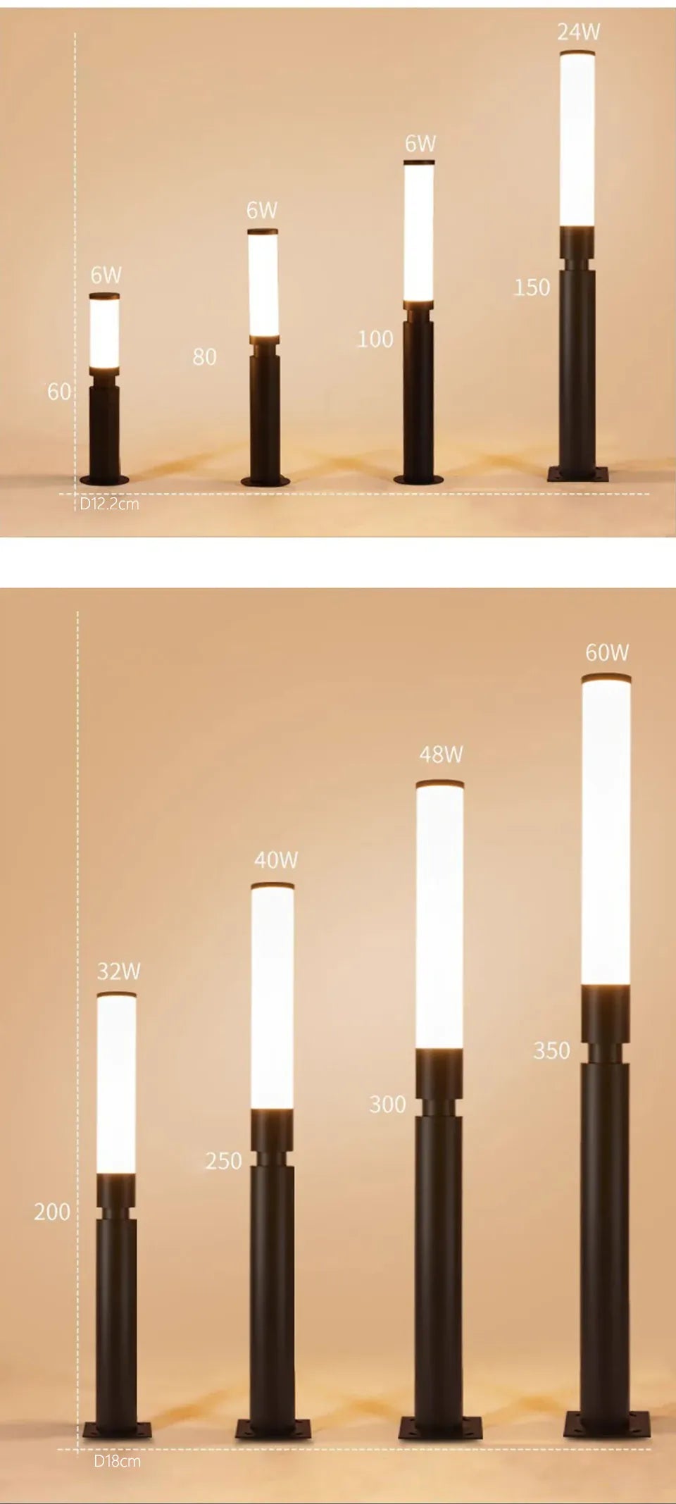 Verthara Premium Bright LED Pillar Pathway Light