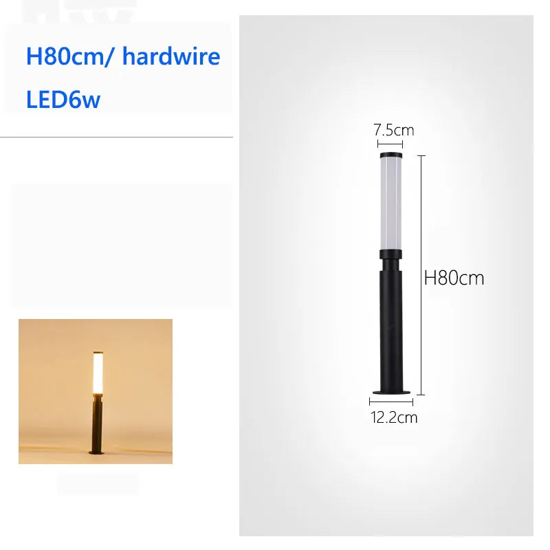Verthara Premium Bright LED Pillar Pathway Light H80cm