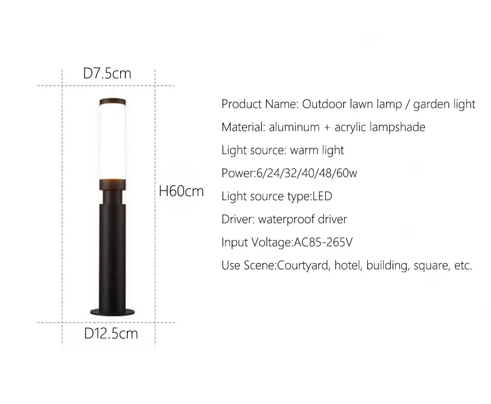 Verthara Premium Bright LED Pillar Pathway Light