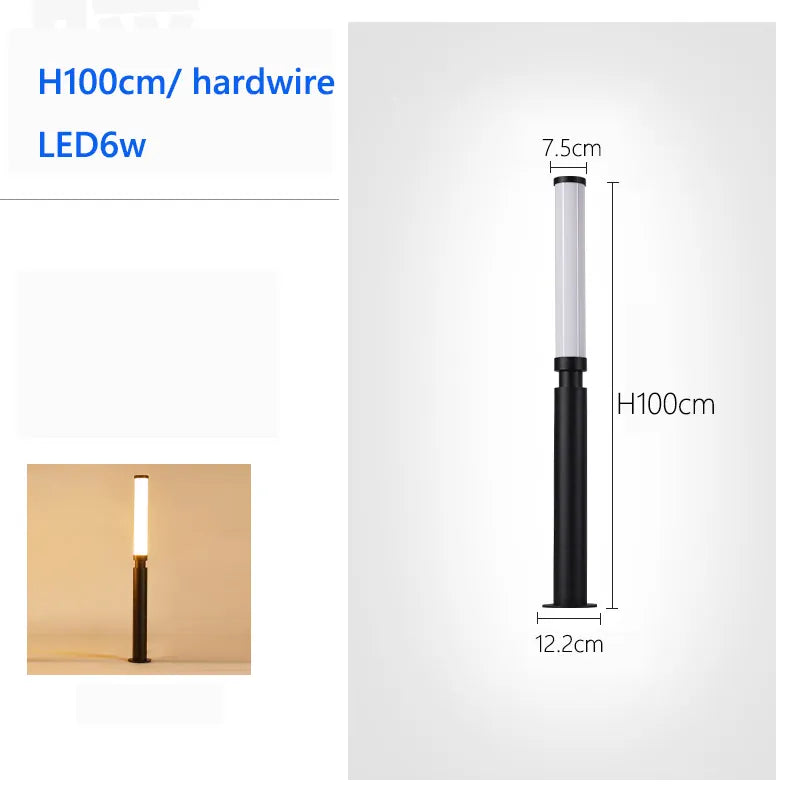 Verthara Premium Bright LED Pillar Pathway Light H100cm