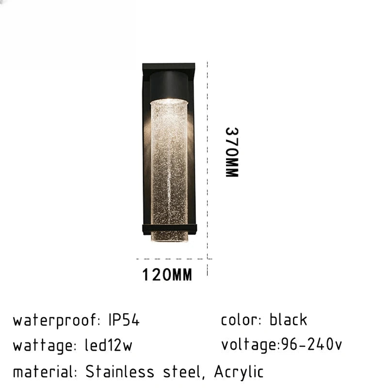 Verthara Premium Brushed Stainless Steel LED Outdoor Wall Light IP54 Cool white no remote