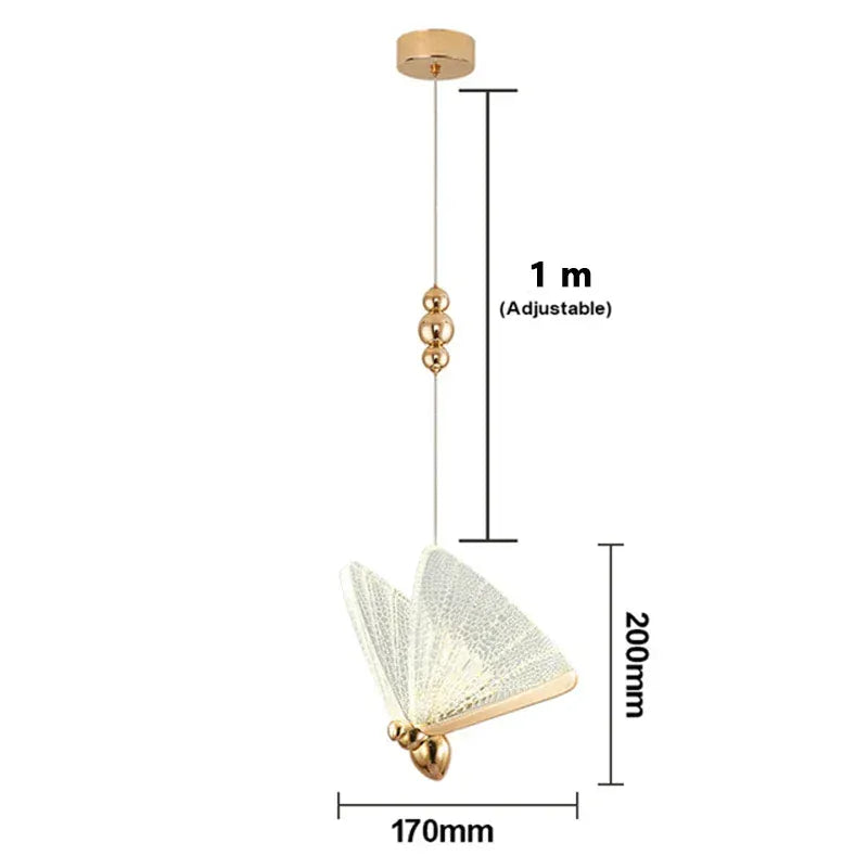 Verthara Premium Butterfly Acrylic Pendant Light A-17x20cm