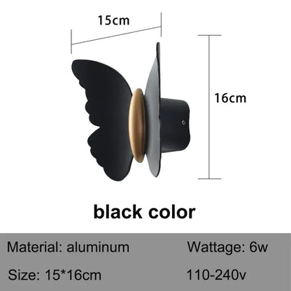 Verthara Premium Butterfly LED Garden Wall Light cold white / Black color
